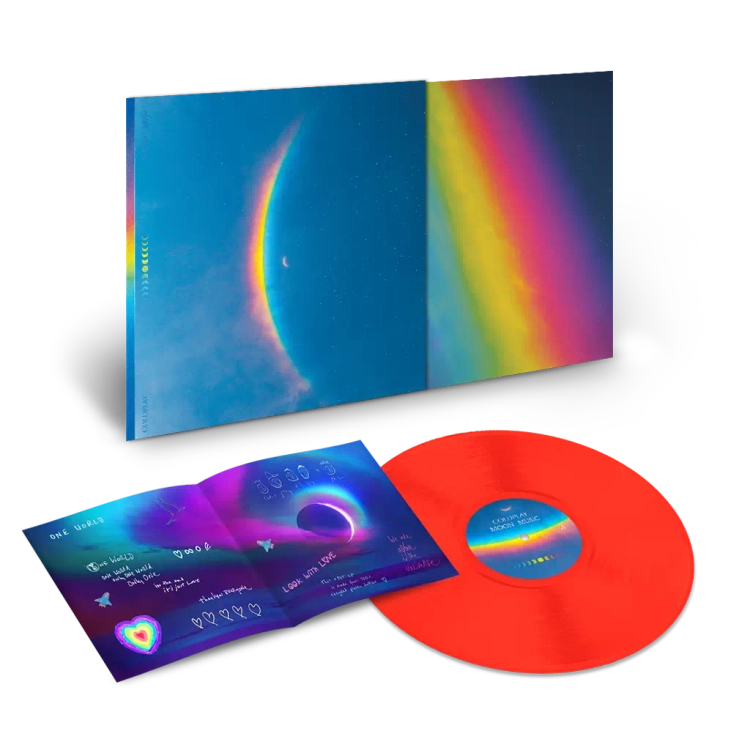 Coldplay - Moon Music: Limited Edition Translucent Bright Red Eco-Vinyl LP.
