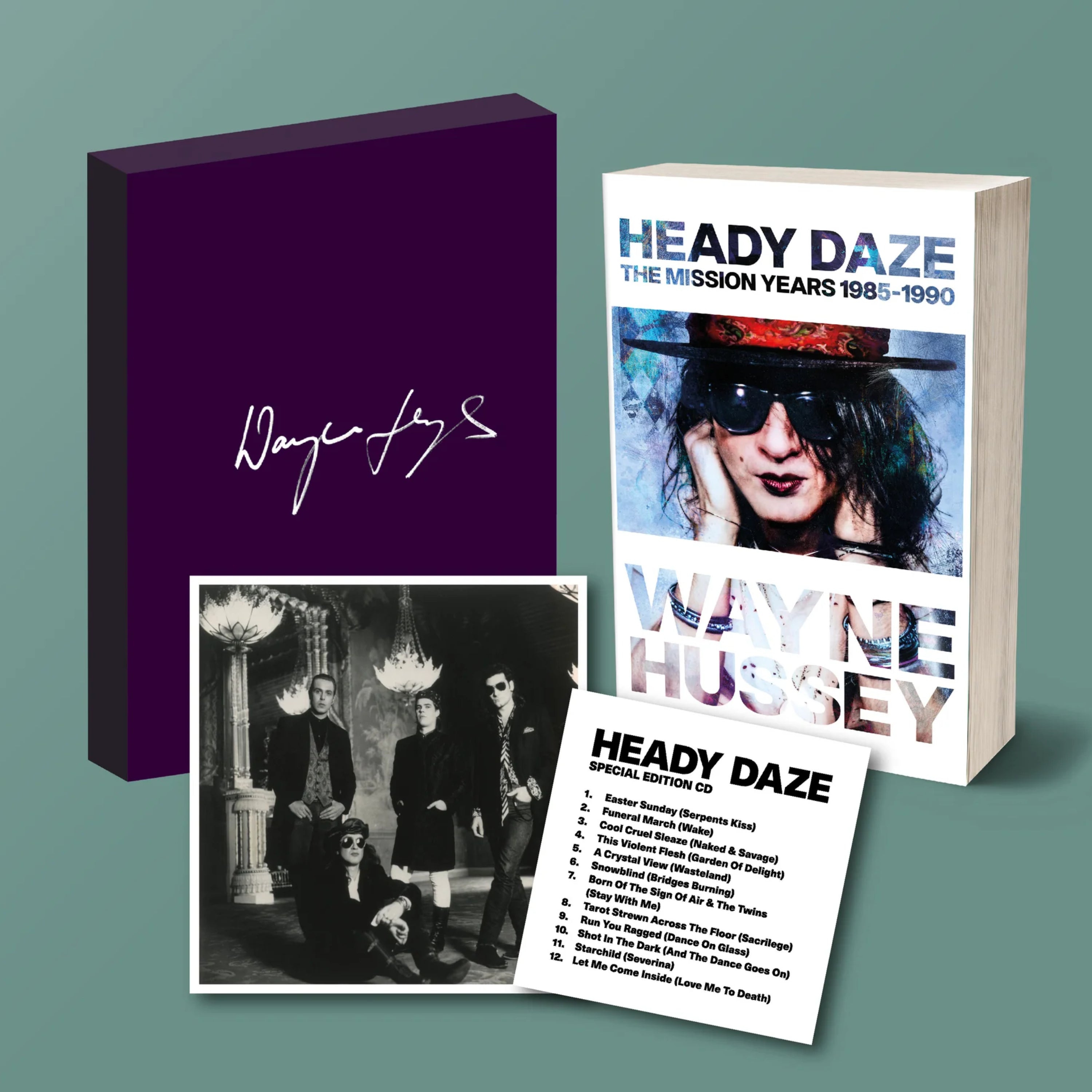 Wayne Hussey (The Mission / The Sisters Of Mercy) - Heady Daze - The Mission Years 1985—1990: Signed Special Edition Hardback Book