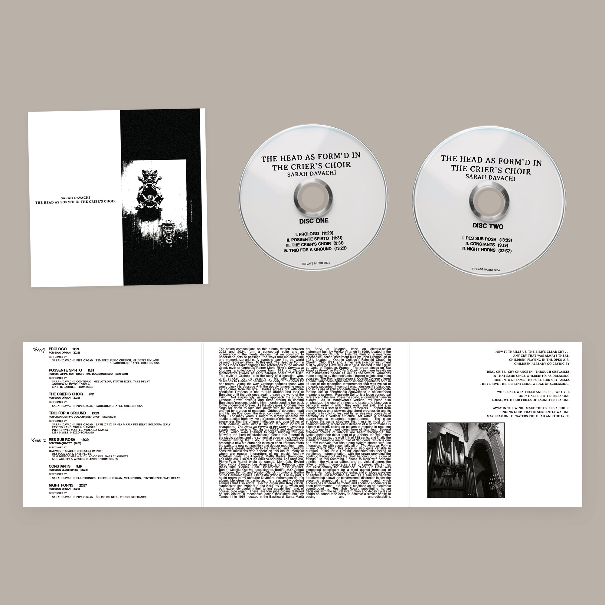 Sarah Davachi - The Head as Form'd in the Crier's Choir: 2CD