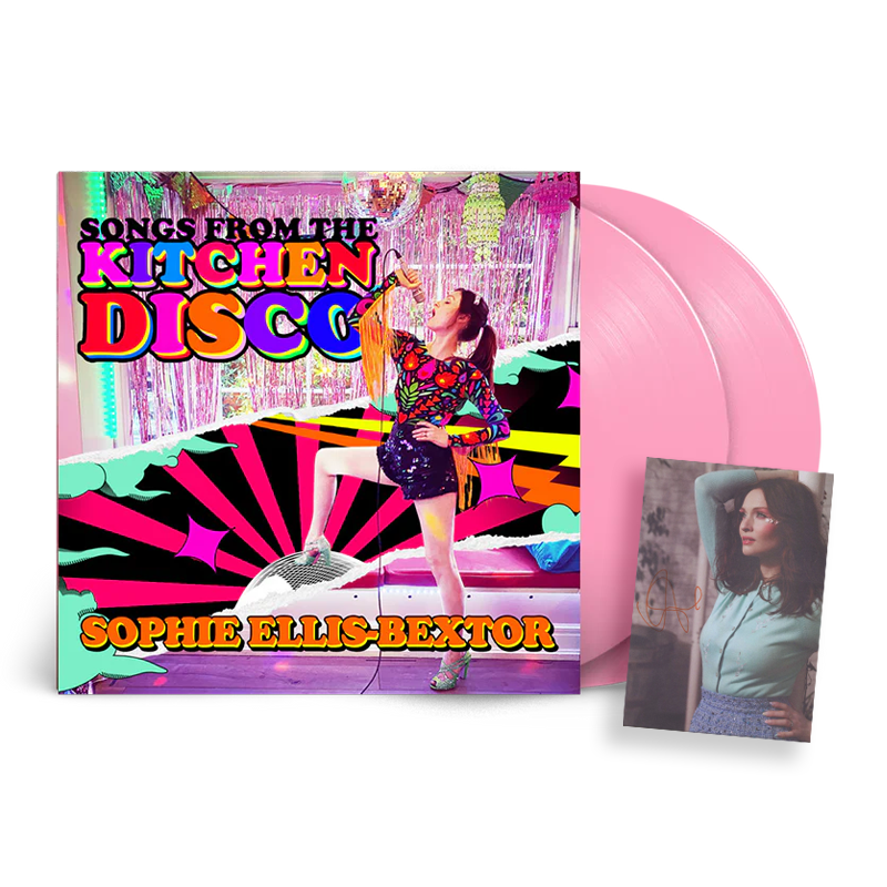 From The Kitchen Disco - Sophie Ellis-Bextor’s Greatest Hits: Limited Pink Vinyl 2LP + Signed Photo Print