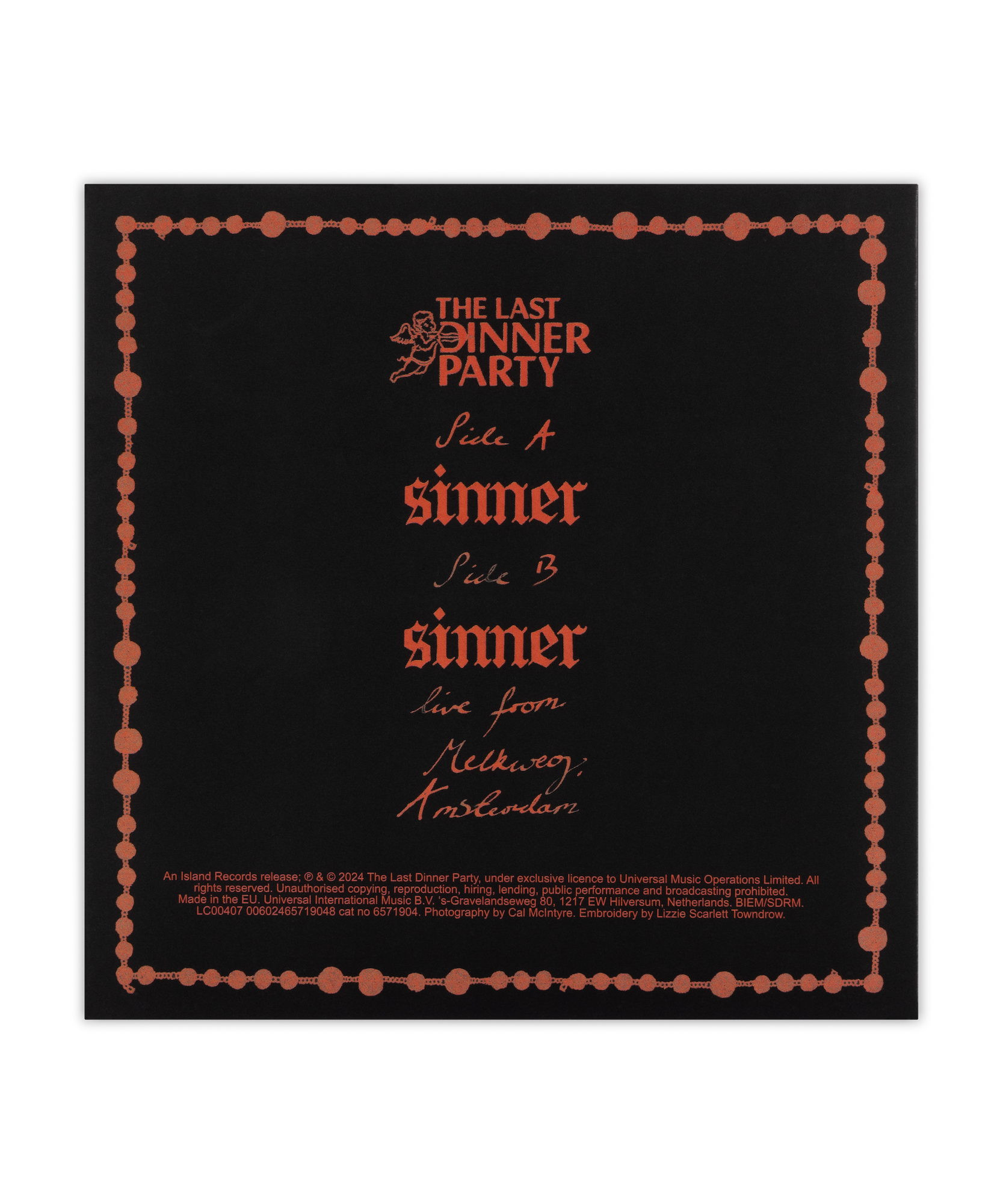 The Last Dinner Party - Sinner: Limited White Vinyl 7" Single