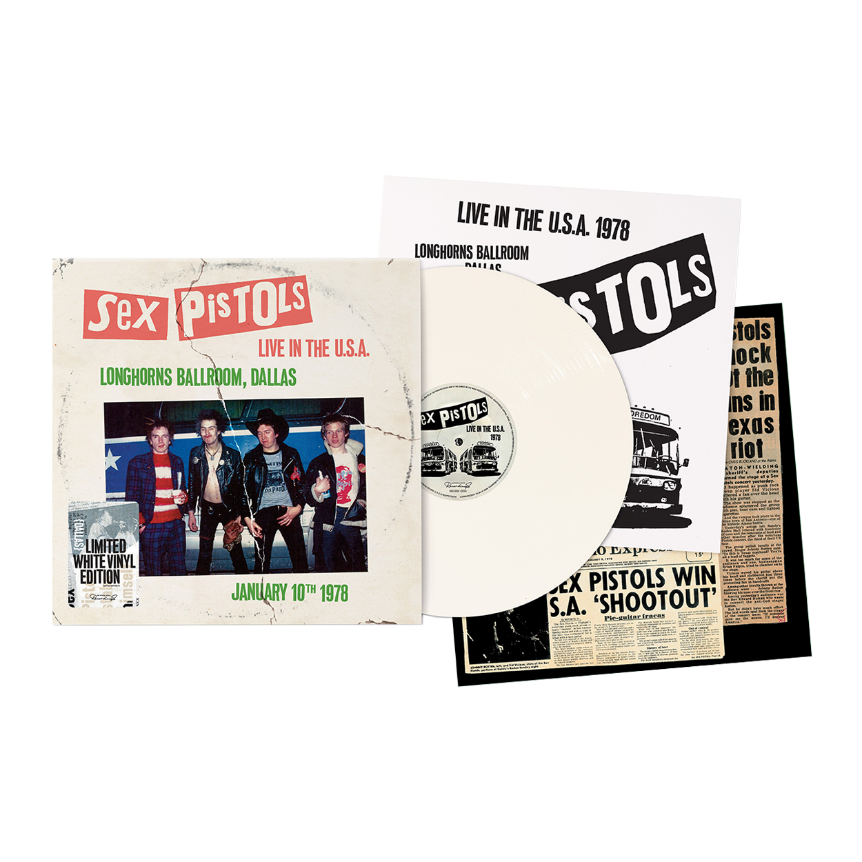 Sex Pistols - Live In The USA 1978 – Dallas: White Vinyl LP