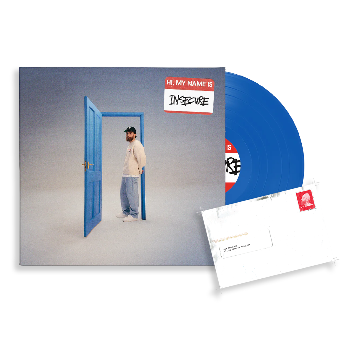 hi, my name is insecure: Light Blue Vinyl LP + Signed Art Card