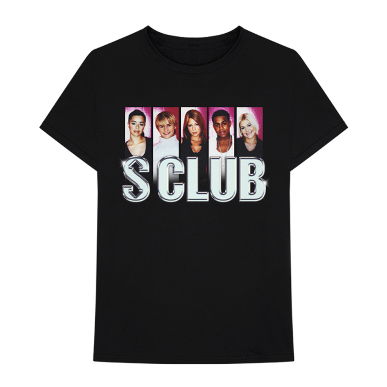 S Club 7 - S Club - Tour Admat Black Tee