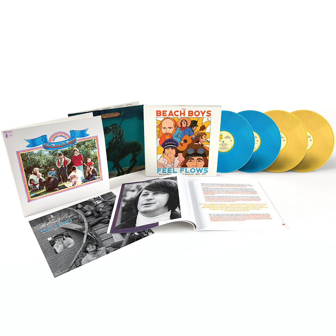 The Beach Boys - Feel Flows - The Sunflower & Surf’s Up Sessions 1969-1971: Exclusive Translucent Blue + Yellow Vinyl Box Set 4LP