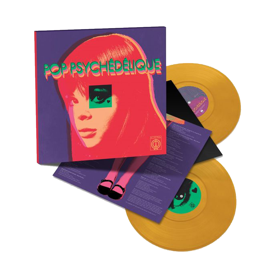 Various Artists - Pop Psychédélique (The Best of French Psychedelic Pop 1964-2019): Limited Jasmine Yellow Vinyl 2LP