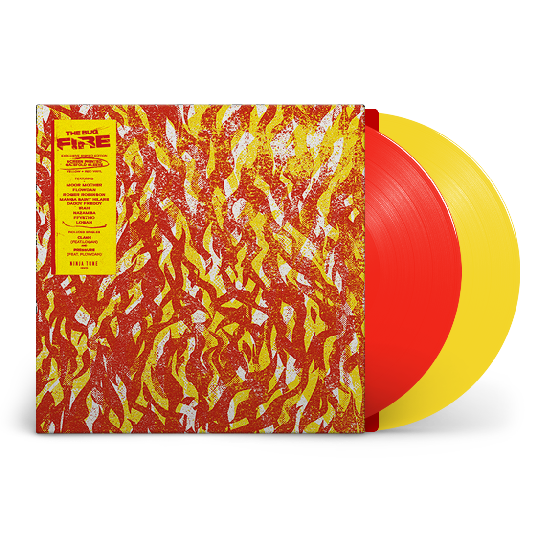 The Bug - Fire: Signed Exclusive Yellow + Red Vinyl 2LP