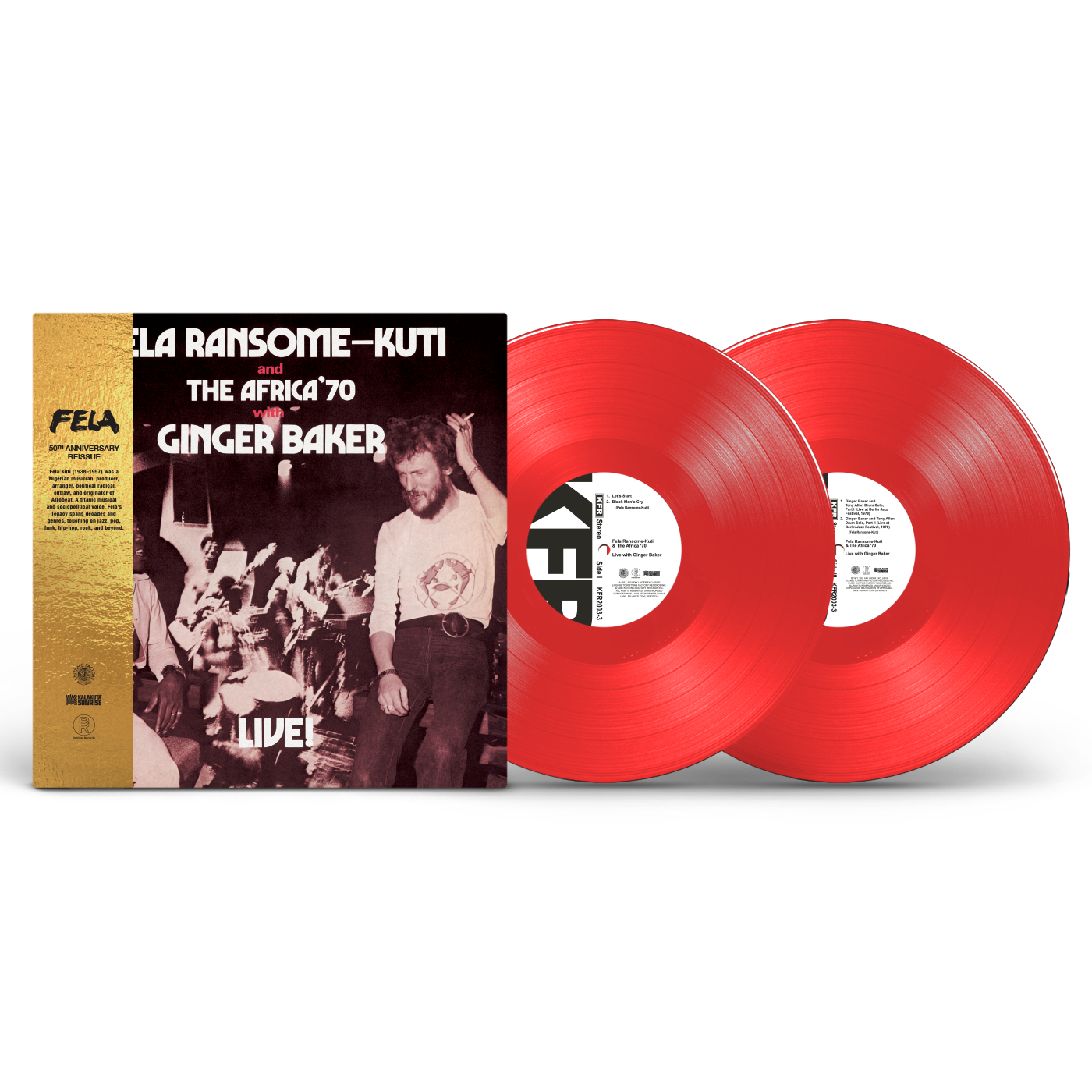 Fela Kuti - Live! with Ginger Baker: Red Vinyl 2LP