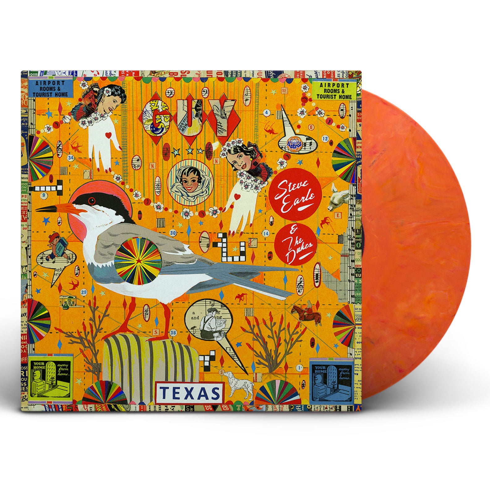 Steve Earle & The Dukes - Guy: Red/Orange Swirl Vinyl 2LP