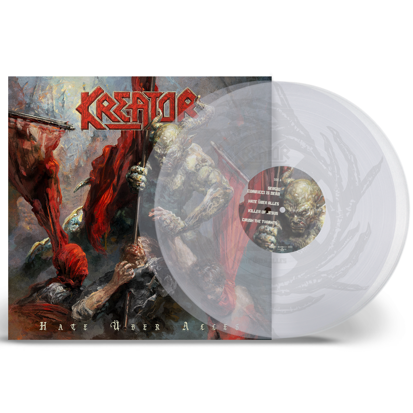 Kreator - Hate Über Alles: Limited Edition Trifold Double Crystal Clear Vinyl 2LP