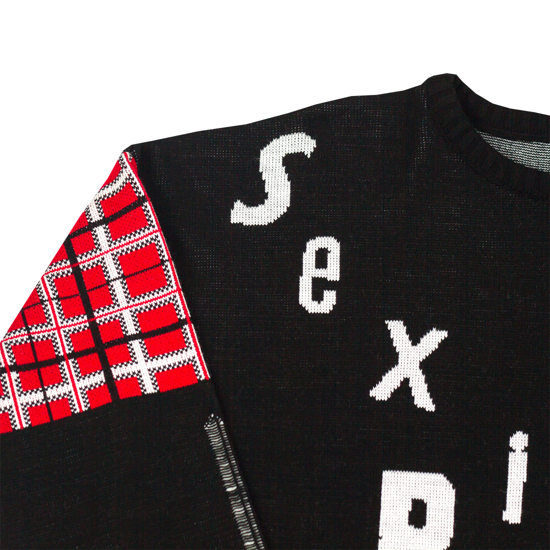 Sex Pistols - Distressed Black & Tartan Crewneck