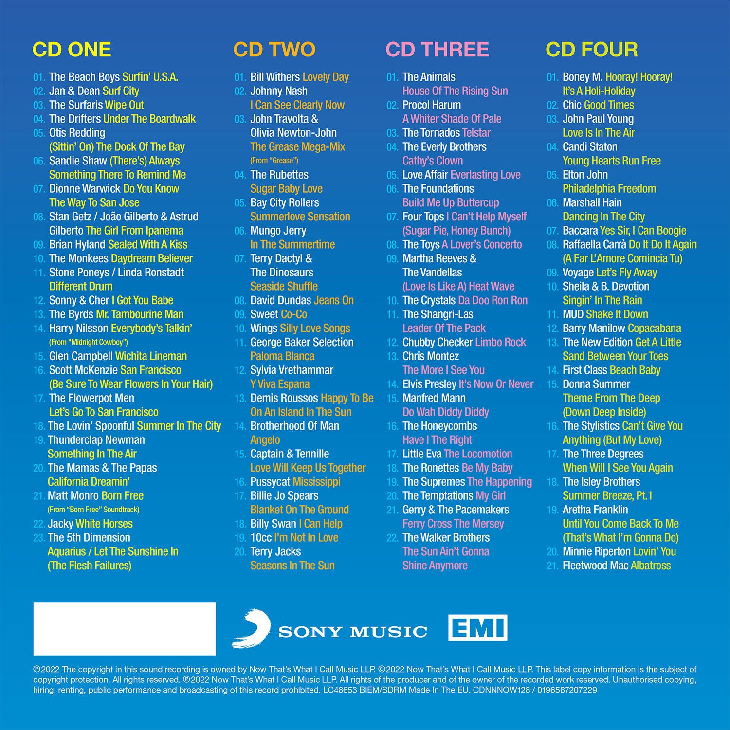 Various Artists - NOW That’s What I Call A 60s & 70s Summer: Seasons In The Sun (4CD)