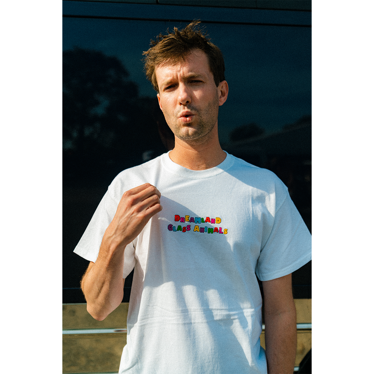 Glass Animals - Dreamland White Embroidery Tee