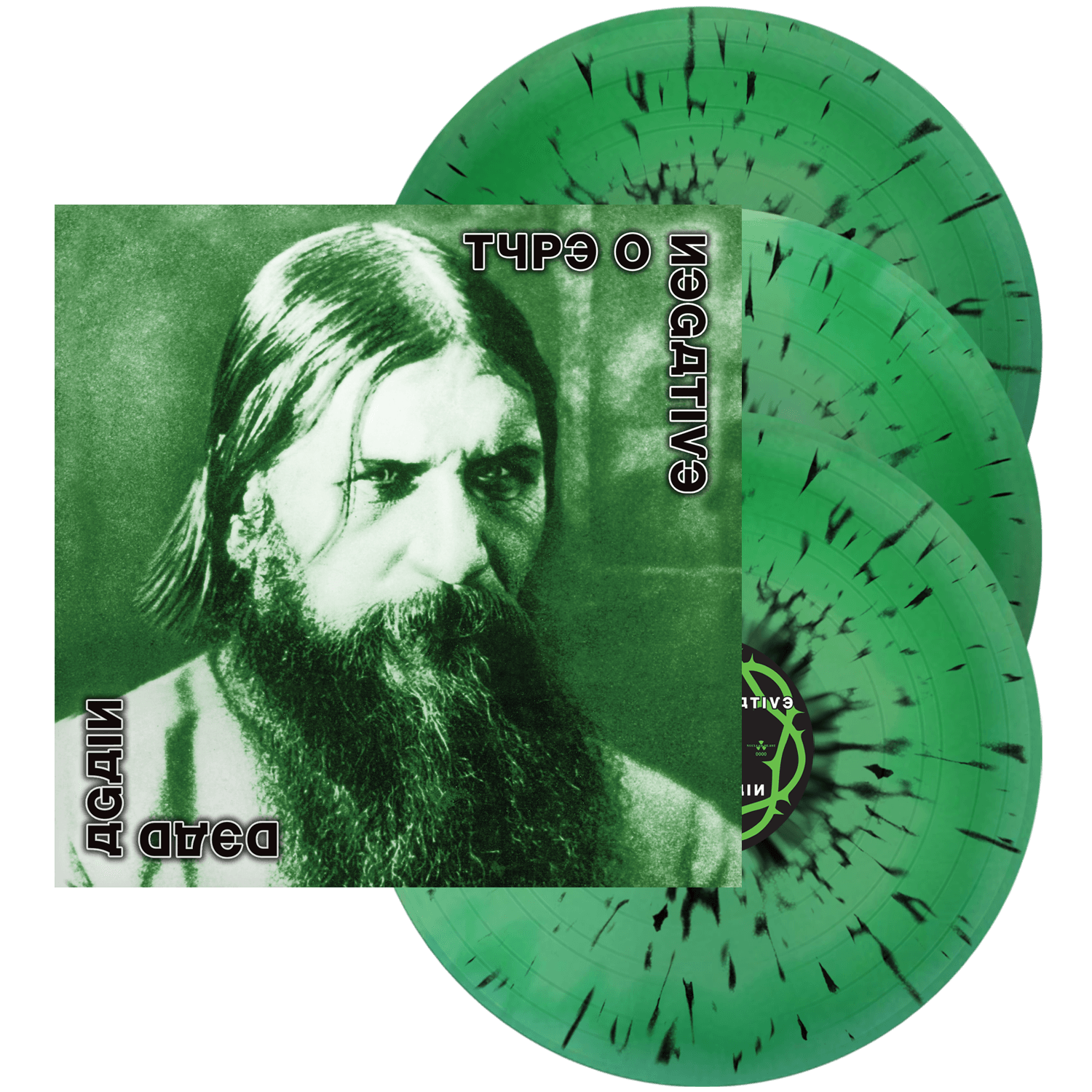 Type O Negative - Dead Again: Limited Triple Mint Swirl With Black Splatter Vinyl 3LP