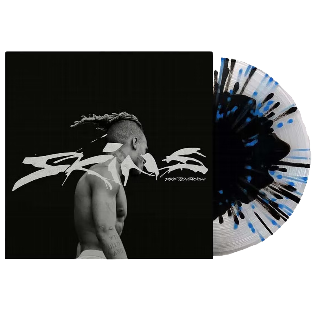 XXXTentacion - Skins: Limited Edition Clear & Black Colour Vinyl With Black & Blue Splatter 1LP