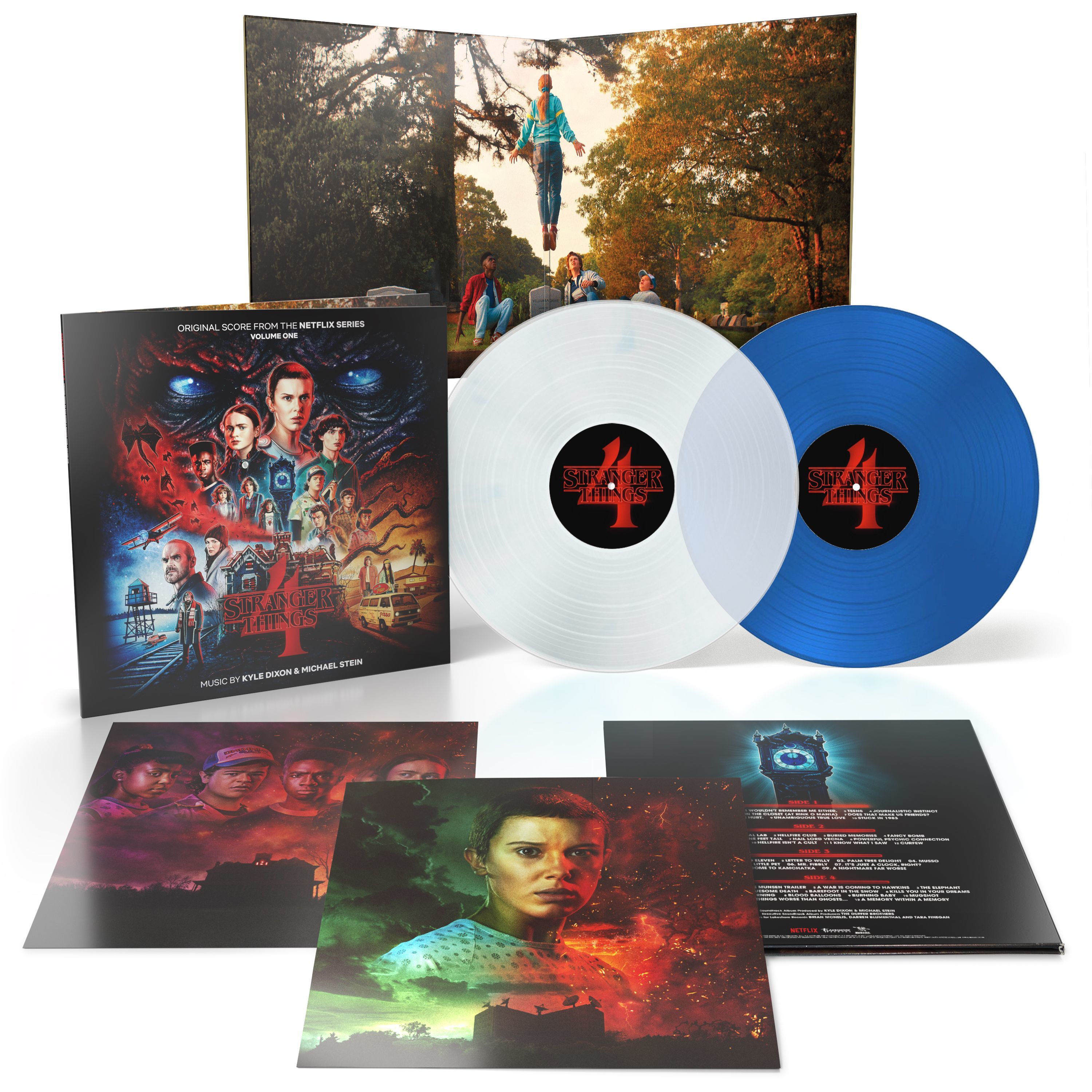 Kyle Dixon & Michael Stein - Stranger Things 4 - Volume 1 Original Score From The Netflix Series: Limited Edition Clear & Blue Vinyl 2LP