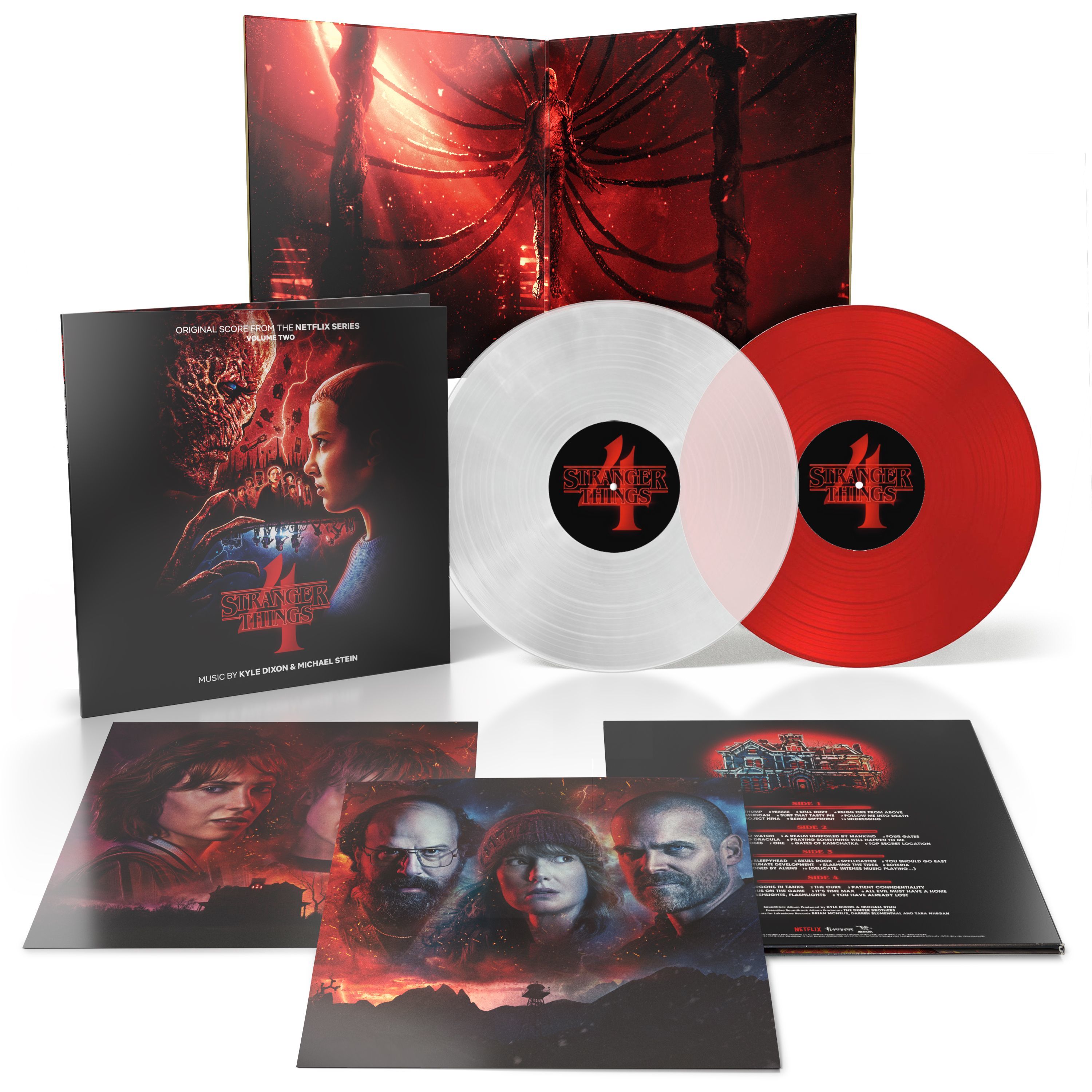 Kyle Dixon & Michael Stein - Stranger Things 4 - Volume 2 Original Score From The Netflix Series: Limited Edition Clear & Red Vinyl 2LP