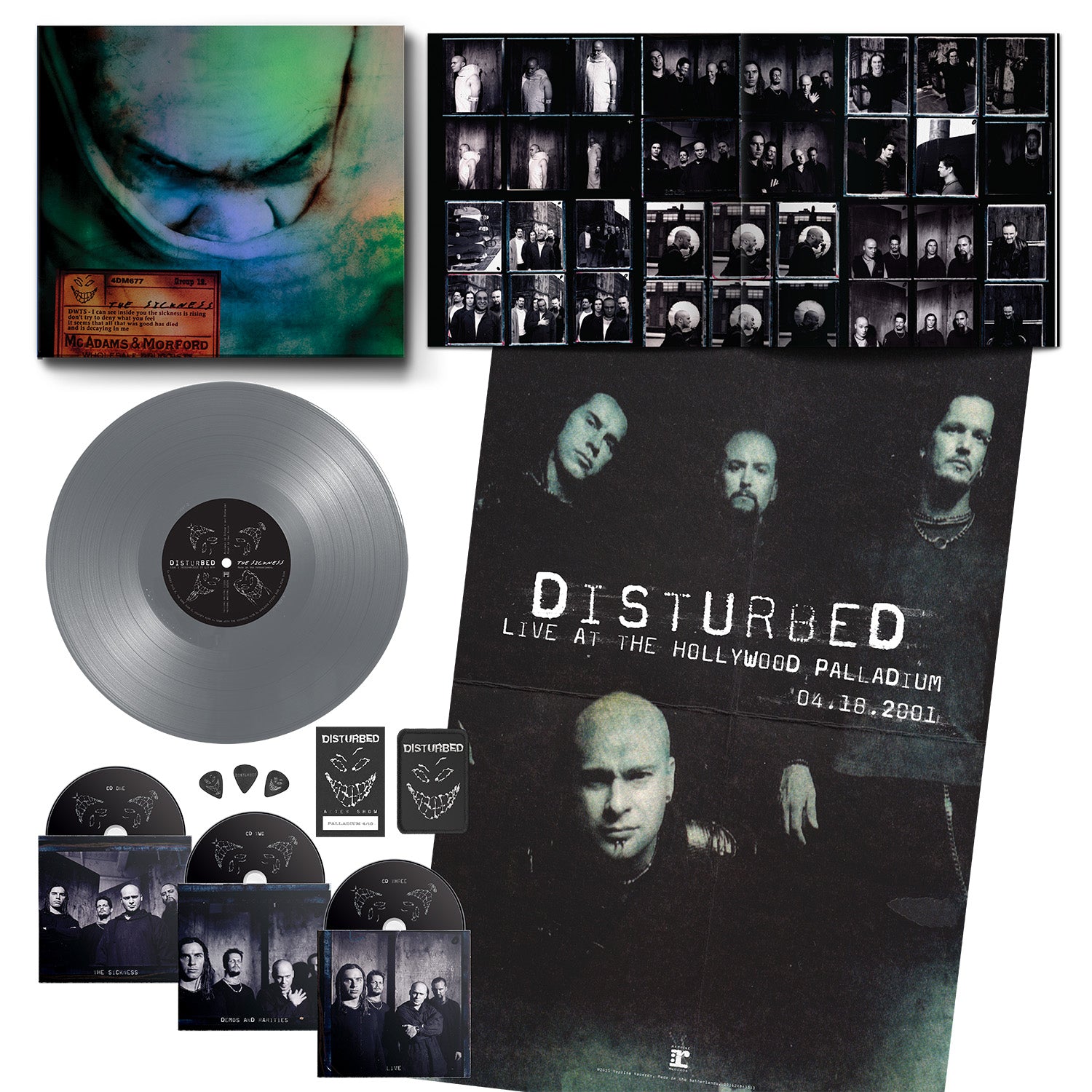 Disturbed - THE SICKNESS 25th ANNIVERSARY EDITION: 1LP SILVER VINYL//3CD BOX