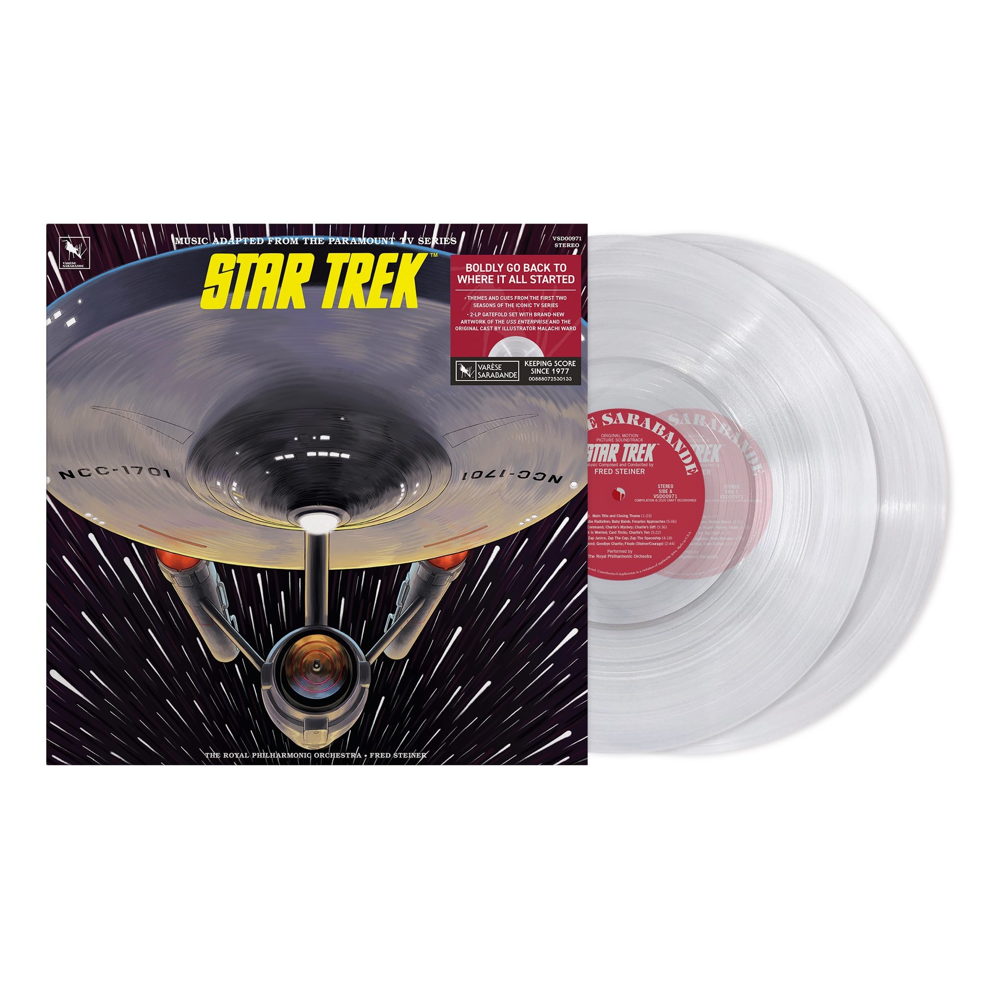 Fred Steiner, Royal Philharmonic Orchestra - Star Trek - Music Adapted From The Paramount TV Series: Clear Vinyl 2LP