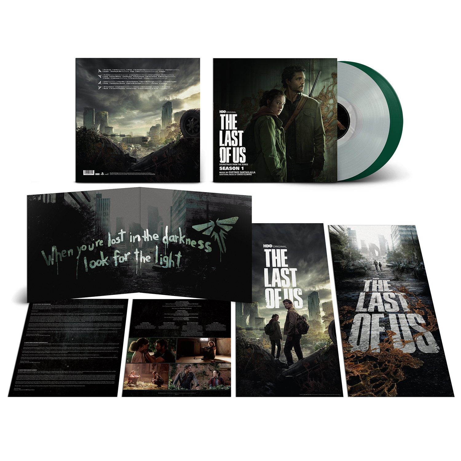 Gustavo Santaolalla & David Fleming - The Last of Us - Season 1 (Soundtrack from the HBO Original Series): Limited Green + Clear Vinyl 2LP