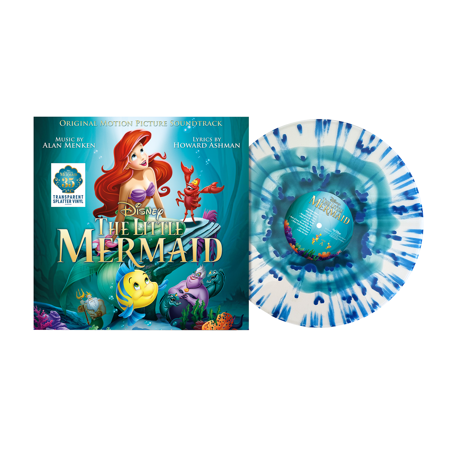 Various Artists - The Little Mermaid (35th Anniversary Edition): Transparent Splatter Vinyl LP