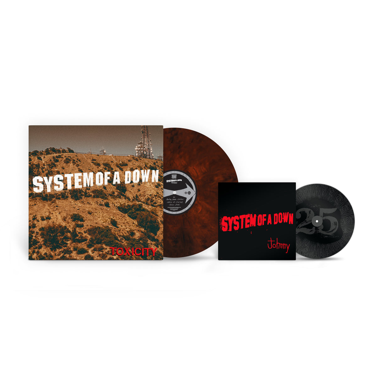 System Of A Down - Toxicity (25th Anniversary): Burgandy Shadow Vinyl LP + 7" Single