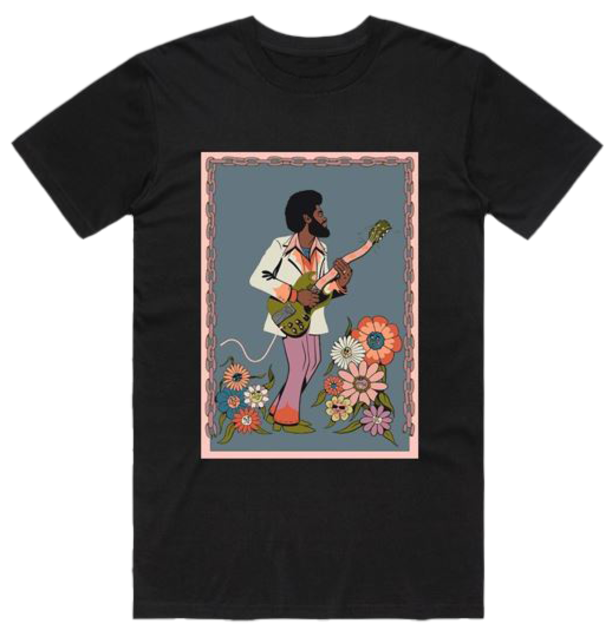 Michael Kiwanuka - Black Cartoon T-Shirt