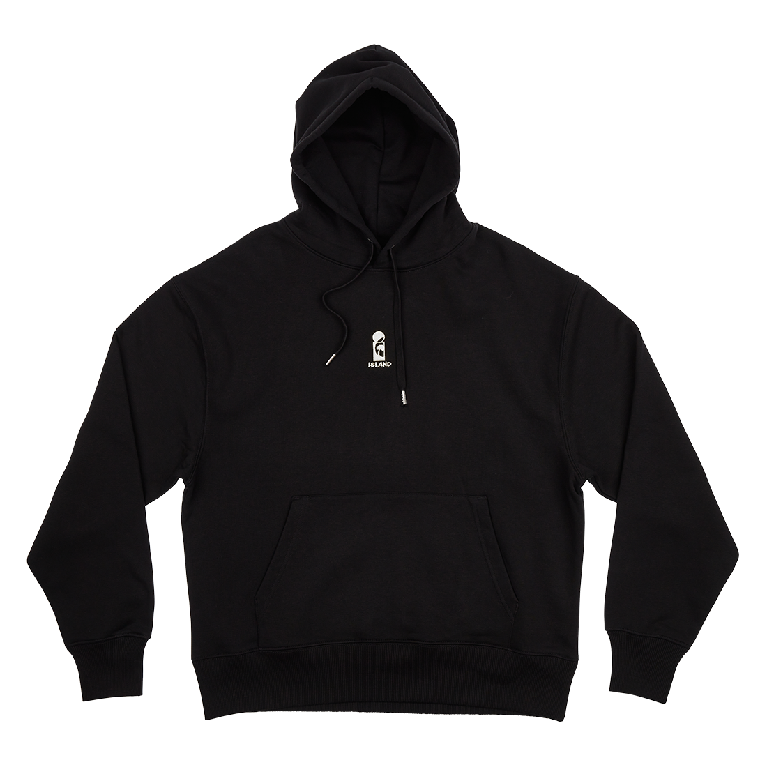 Island Records - Embroidered Logo Black Hoodie