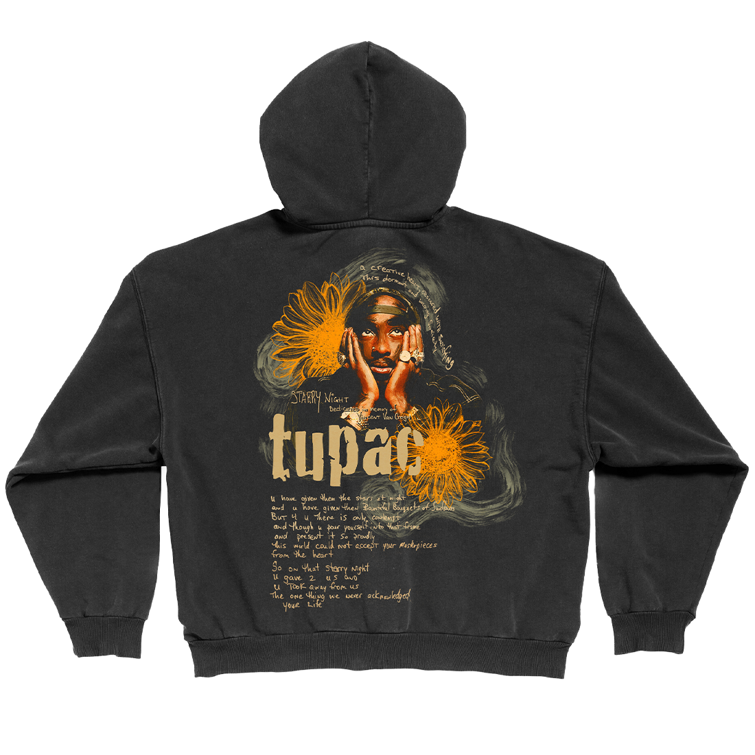 2Pac - Sunflowers Vintage Wash Zip Hoodie