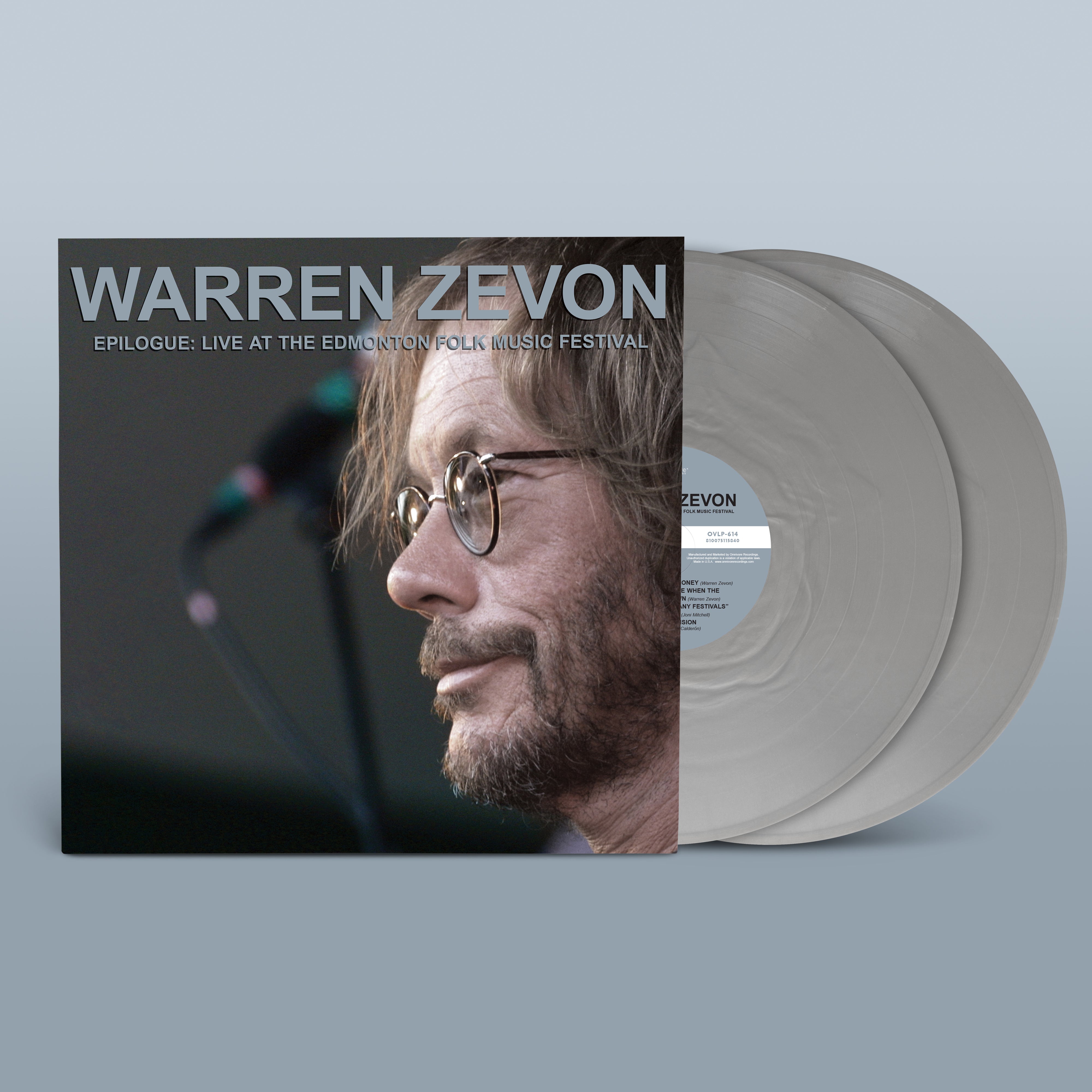 Warren Zevon - Epilogue: Live At The Edmonton Folk Music Festival : Opaque Metallic Silver Vinyl 2LP