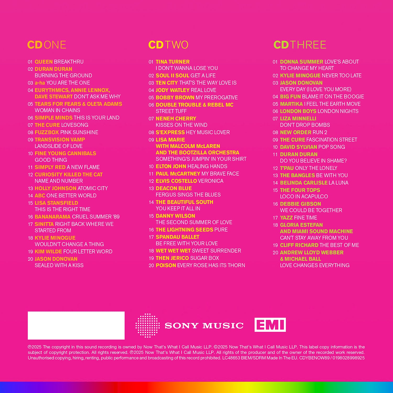 Various Artists - NOW – Yearbook Extra 1989 (3CD)