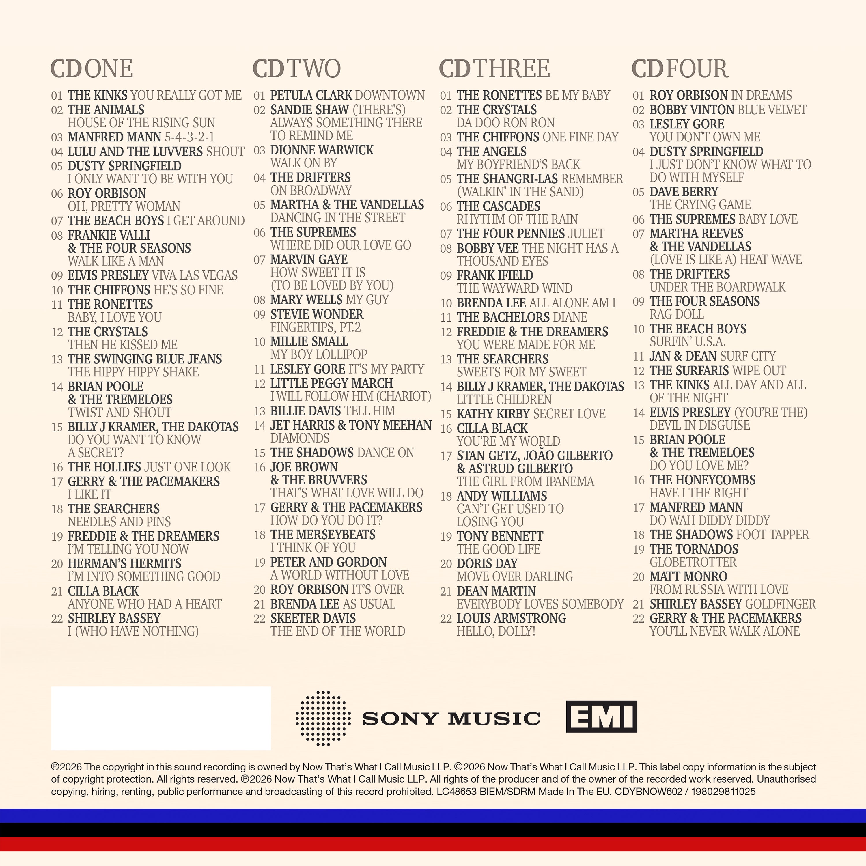 Various Artists - NOW Yearbook Presents - The 60s - Volume 2: 1963-1964 (4CD)