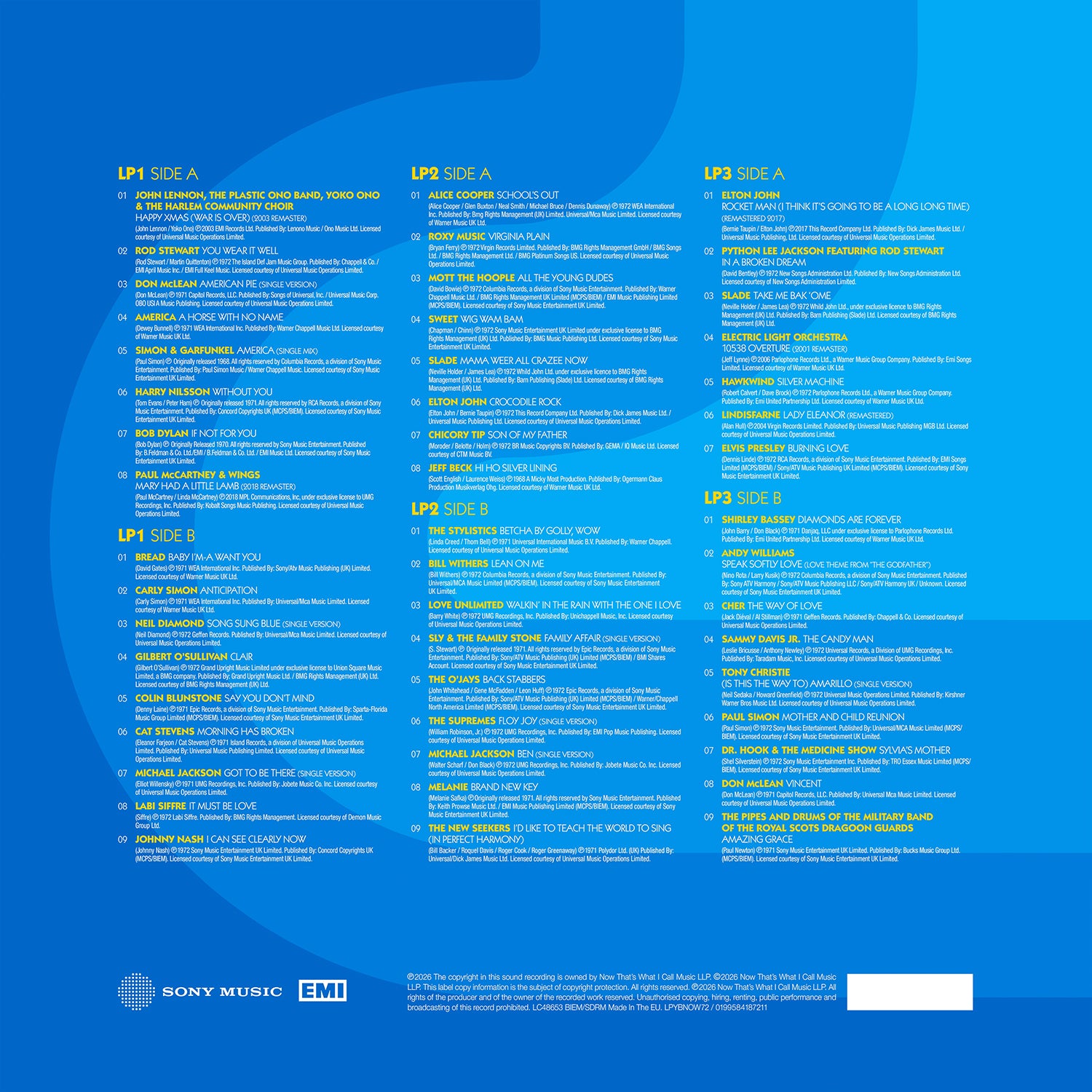 Various Artists - NOW - Yearbook 1972 (3LP)