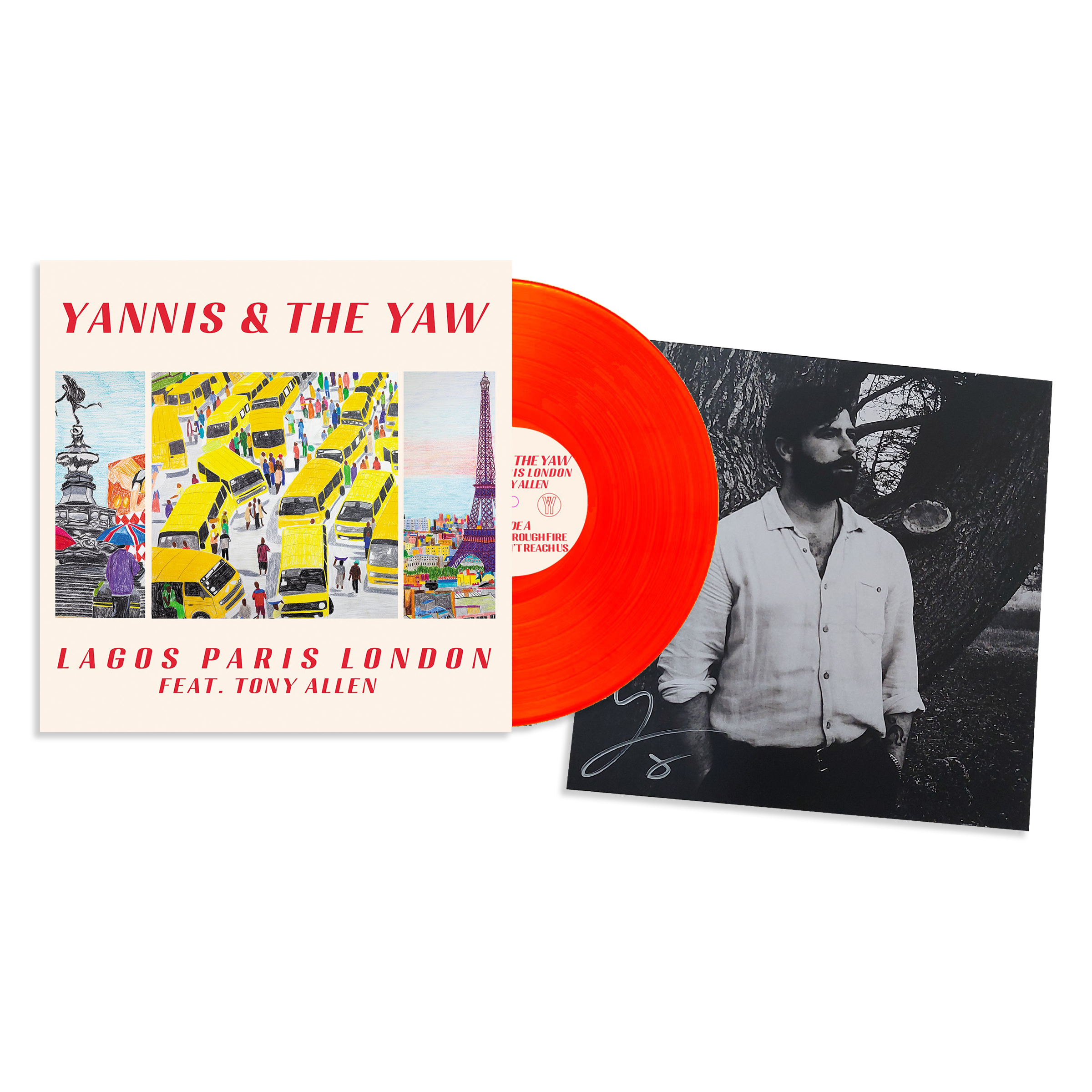 Lagos Paris London: Limited Red Vinyl LP + Signed Print