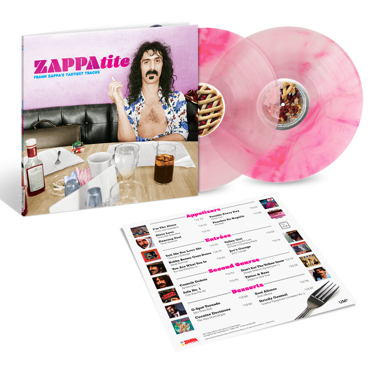 Frank Zappa - ZAPPAtite: Frank Zappa’s Tastiest Tracks: Exclusive Pink Swirl Vinyl 2LP