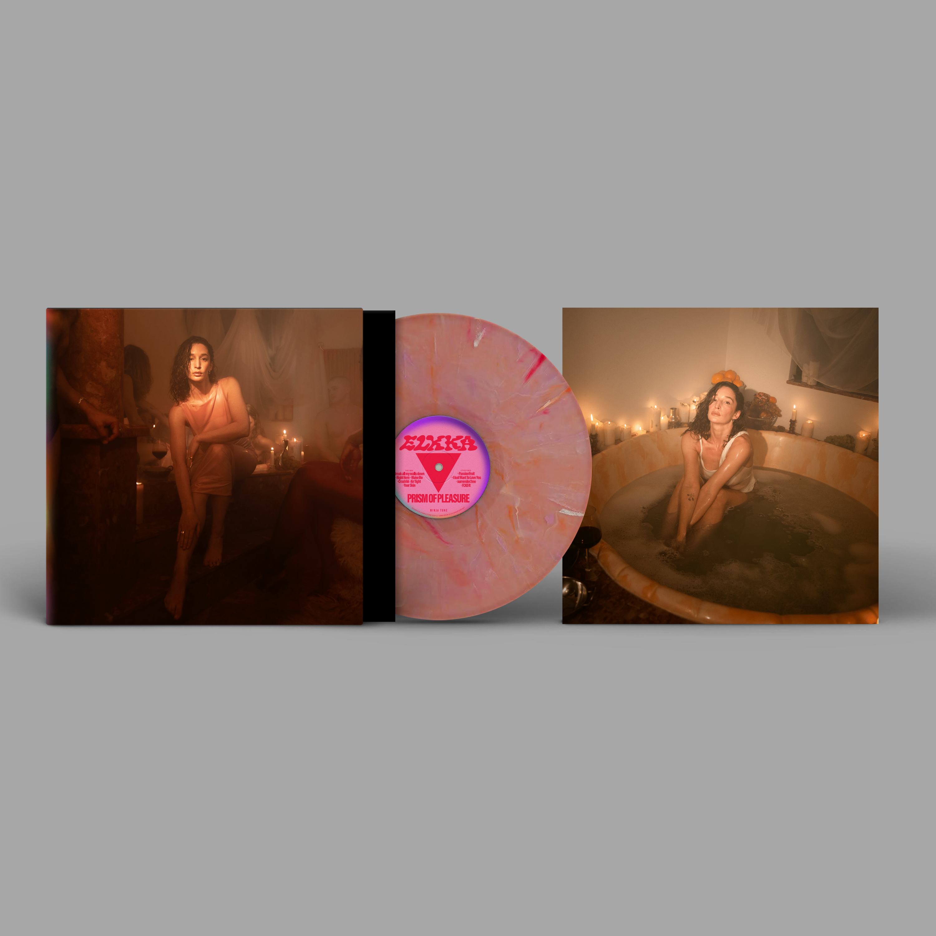 Elkka - Prism of Pleasure: Signed Dusty Pink Marble Vinyl LP