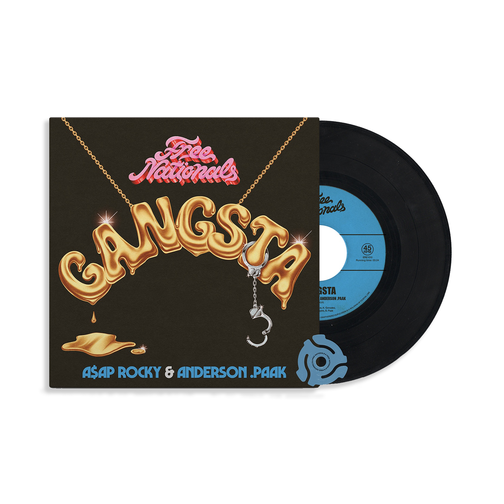Free Nationals - Gangsta (feat. A$AP Rocky & Anderson .Paak): Vinyl 7" Single