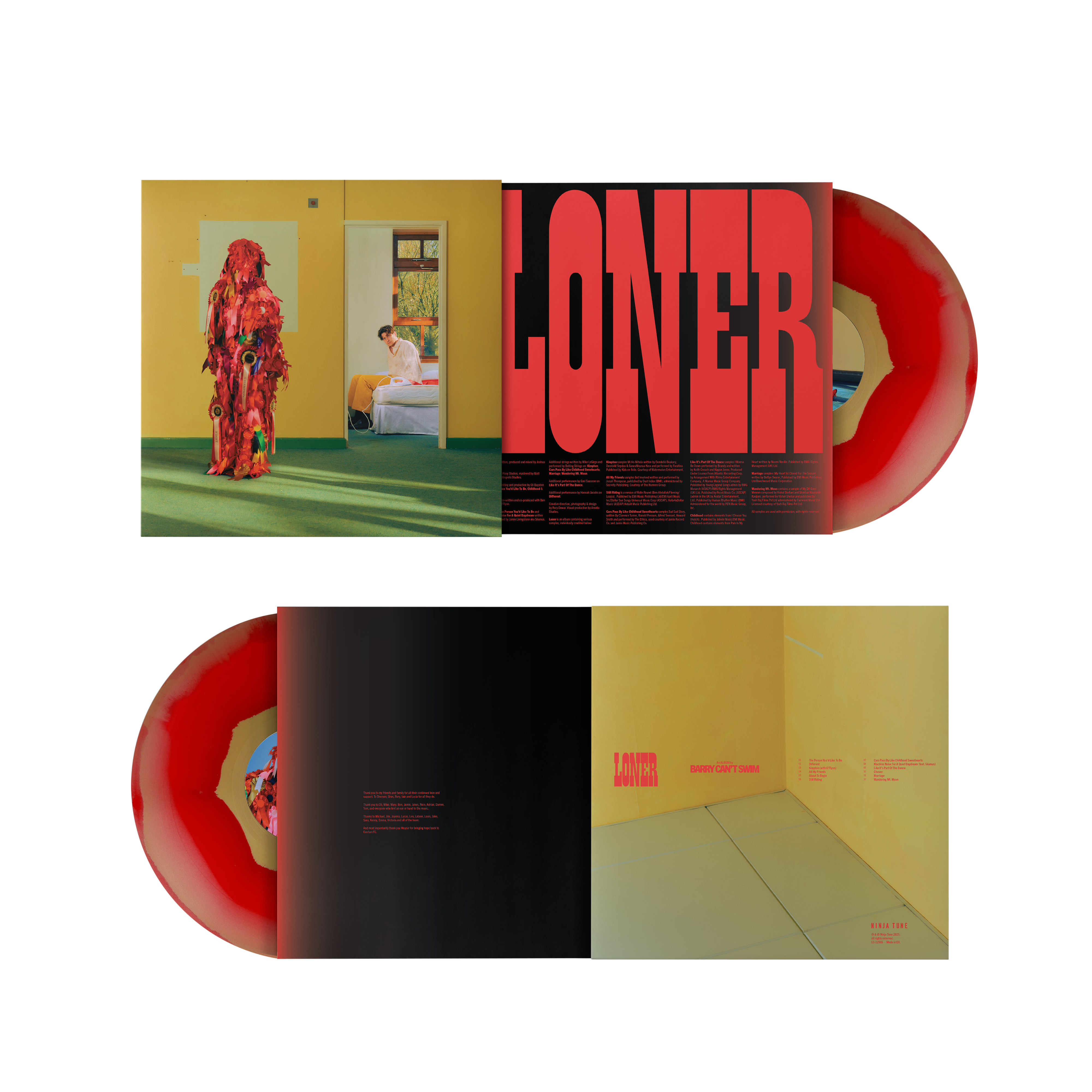 Barry Can’t Swim - Loner: Gold & Red ‘Ink Spot’ Vinyl LP