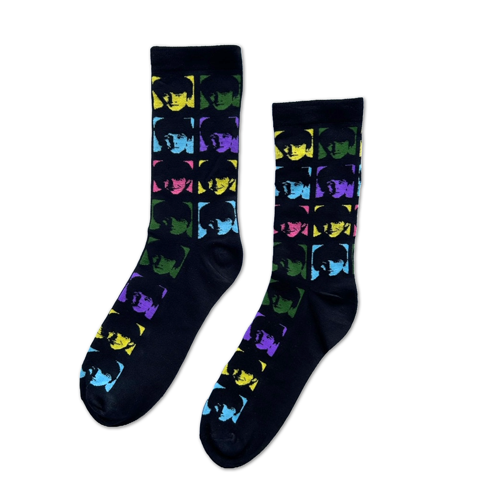 The Beatles - The Beatles Neon Faces Black Socks