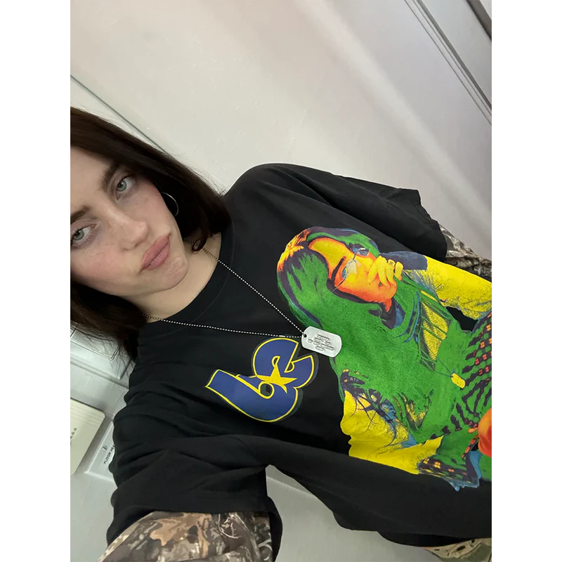 Billie Eilish - Hit Me Hard And Soft Tour Camo Layered Long Sleeve Tee