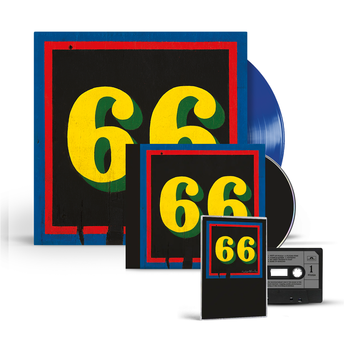 66: Limited Blue Vinyl LP, CD + Cassette