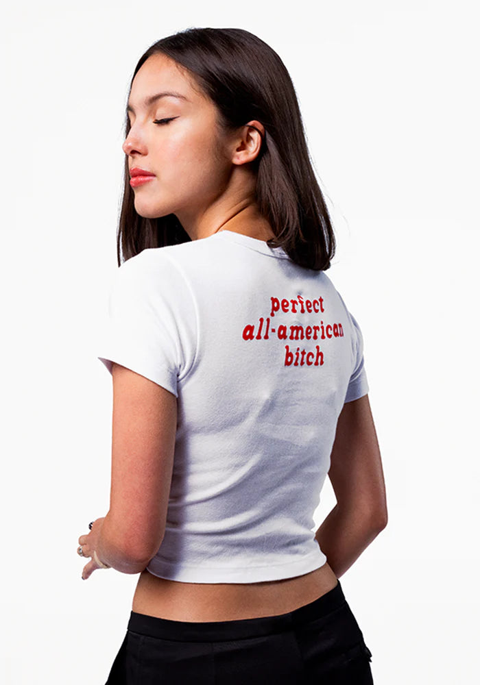 Olivia Rodrigo - perfect all-american bitch crop t-shirt