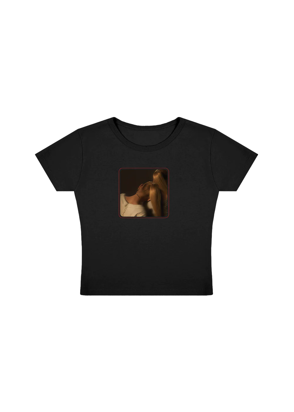 Ariana Grande - ag7 cropped black t-shirt