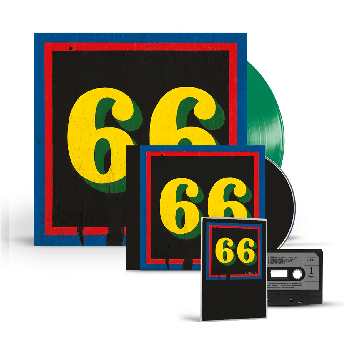 66: Exclusive Green Vinyl LP, CD + Cassette