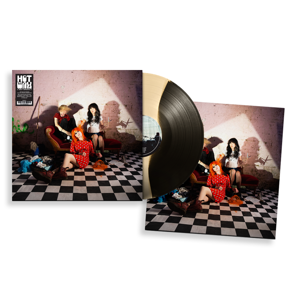 Hot Shock: Black w/ Cream Streak Vinyl LP + Signed Print