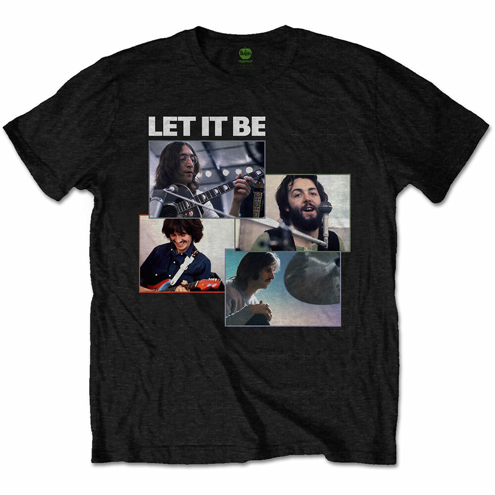 The Beatles - Let It Be Recording Shots Black T-Shirt