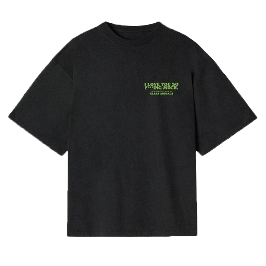 Glass Animals - I love you so f***ing much t-shirt in green 