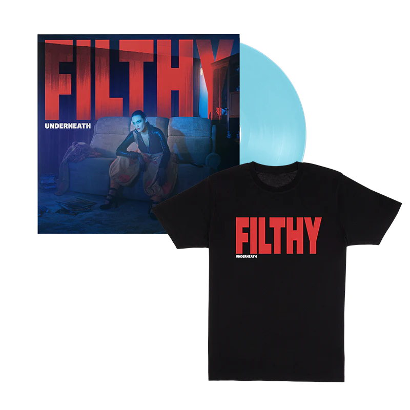 Filthy Underneath: Exclusive Blue Vinyl LP + T-Shirt