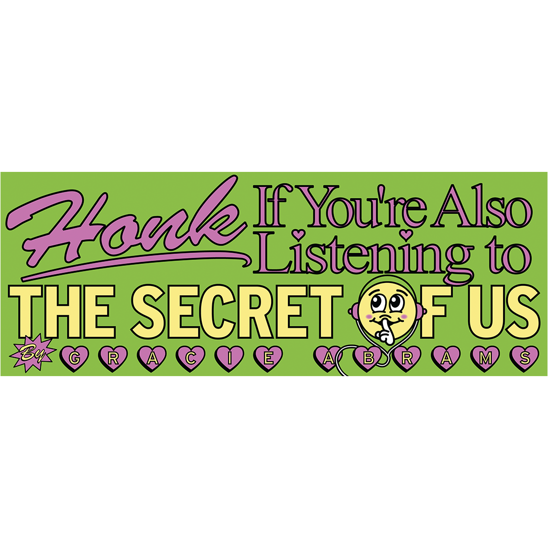 Gracie Abrams The Secret of Us Bumper Sticker Setof4 Recordstore