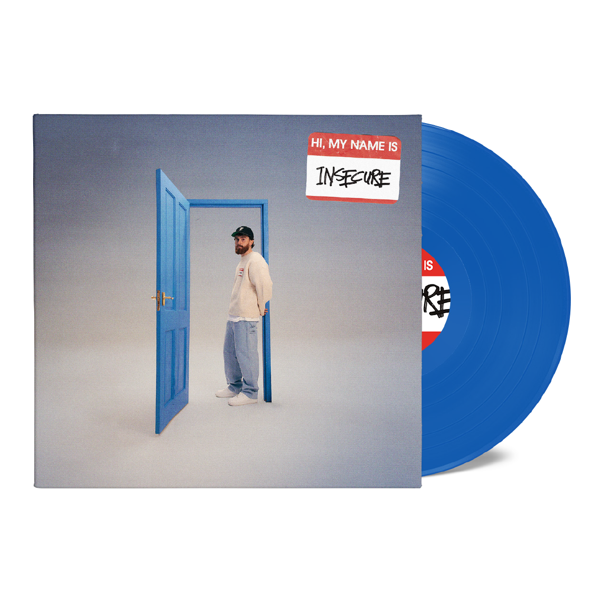 hi, my name is insecure: Light Blue Vinyl LP + Signed Art Card